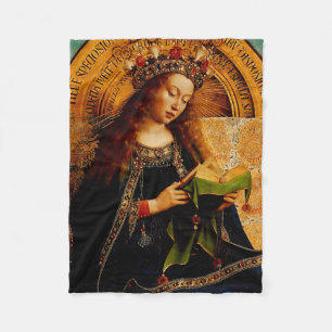 Virgin Mary by Jan van Eyck Fleece Blanket