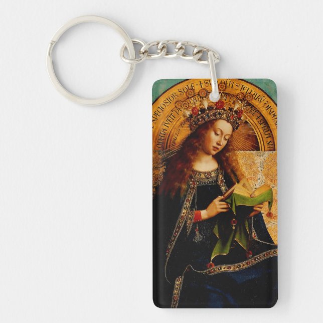 Virgin Mary by Jan van Eyck Key Ring (Front)