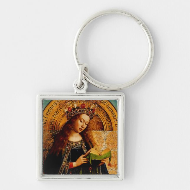 Virgin Mary by Jan van Eyck Key Ring (Front)