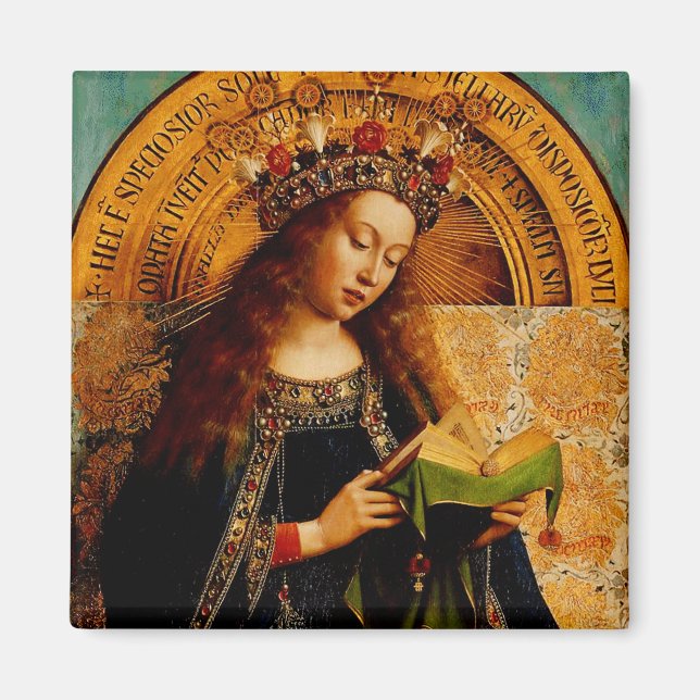 Virgin Mary by Jan van Eyck Magnet (Front)
