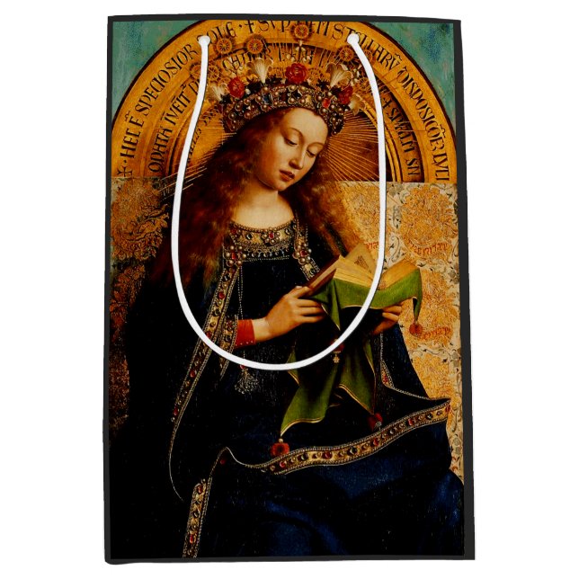 Virgin Mary by Jan van Eyck Medium Gift Bag (Front)