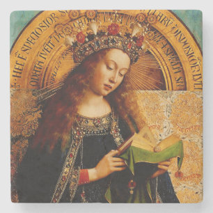 Virgin Mary by Jan van Eyck Stone Coaster