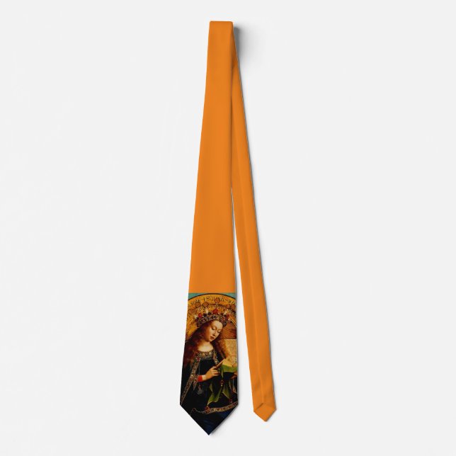 Virgin Mary by Jan van Eyck Tie (Front)