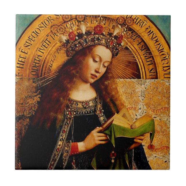 Virgin Mary by Jan van Eyck Tile (Front)