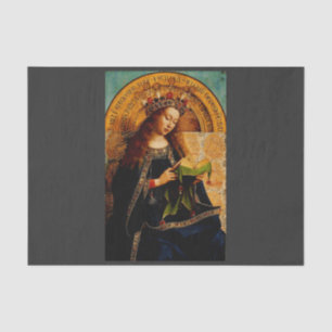 Virgin Mary by Jan van Eyck Tissue Paper