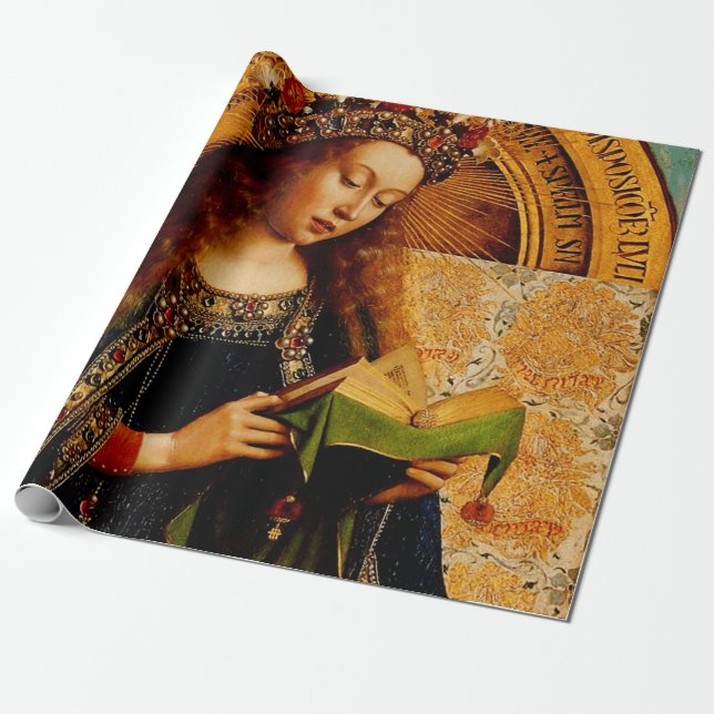Virgin Mary by Jan van Eyck Wrapping Paper (Unrolled)