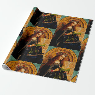 Virgin Mary by Jan van Eyck Wrapping Paper