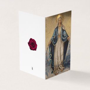 Virgin Mary Catholic Condolence Thank You Cards