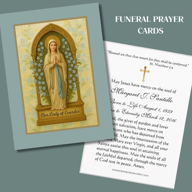 Virgin Mary Catholic Funeral Memorial Holy Card - (Creator Uploaded)
