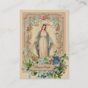 Virgin Mary Catholic Funeral Memorial Holy Card -