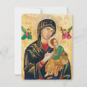 Virgin Mary Catholic Funeral Memorial Holy Card