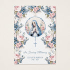 Virgin Mary Catholic Funeral Photo Holy Card -