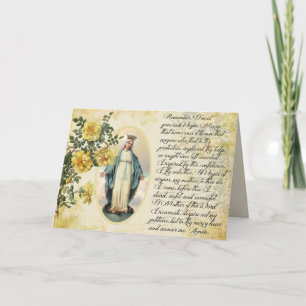 Virgin Mary Catholic Religious Prayer Card
