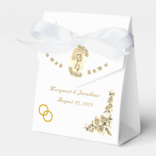 Virgin Mary Catholic Sepia Wedding Favour Box