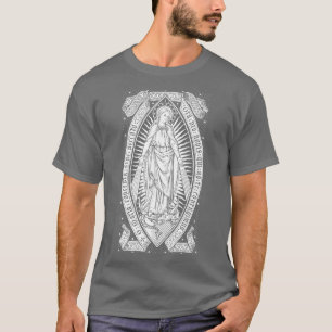 Virgin Mary Catholic Vintage Engraving T-Shirt