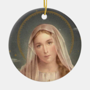 VIRGIN MARY CERAMIC TREE DECORATION