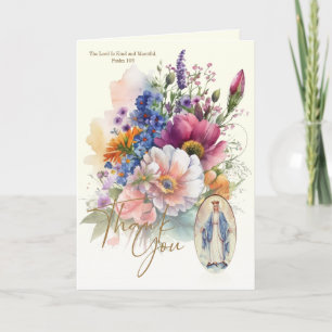 Virgin Mary Condolence Funeral Thank you Card