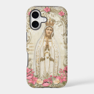 Virgin Mary Fatima Holy Rosary Religious Floral