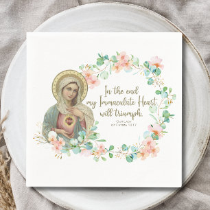 Virgin Mary Fatima Immaculate Heart Ukraine Russia Napkin