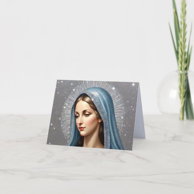 Virgin Mary Folded Greeting Card (Front)