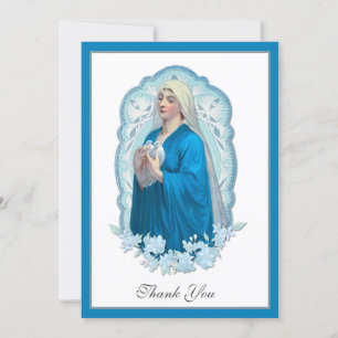 Virgin Mary Funeral Sympathy Holy Card Thank You