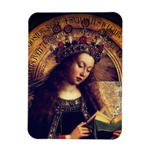 Virgin Mary - Ghent Altarpiece by Jan van Eyck Magnet