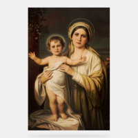 Virgin Mary holding baby Jesus 