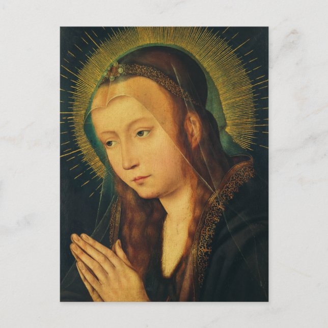 Virgin Mary in prayer Postcard (Front)