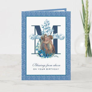 Virgin Mary Jesus Catholic Birthday Religious Card