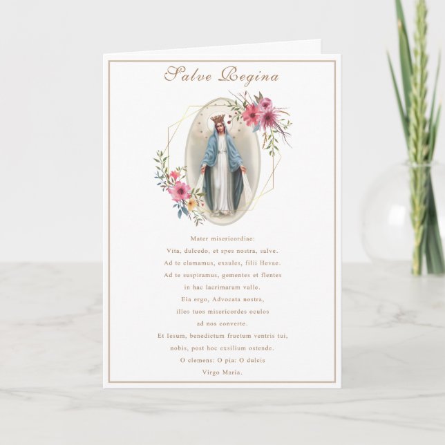 Virgin Mary Jesus Catholic  Prayer Religious Card (Front)