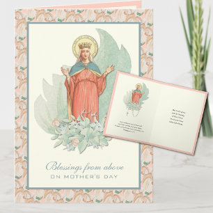 Virgin Mary Jesus Catholic Prayer Religious Card
