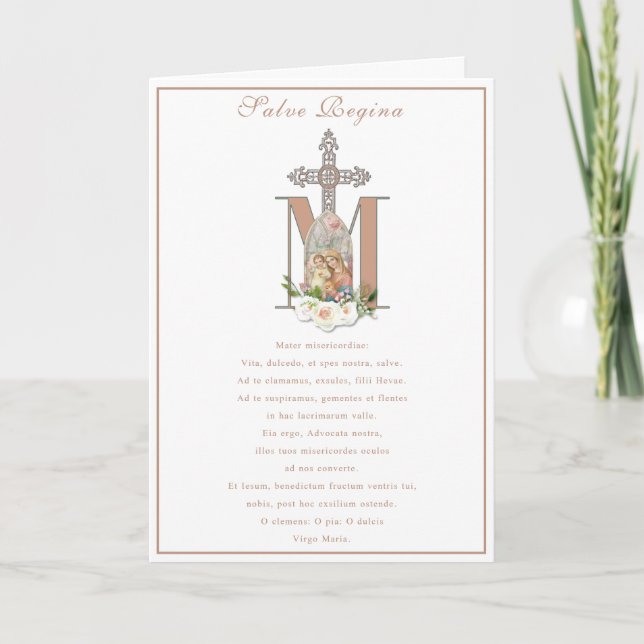 Virgin Mary Jesus Catholic  Prayer Religious Card (Front)