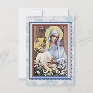 Virgin Mary Jesus Lovely Lady Dressed in Blue Poem