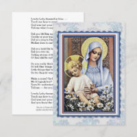 Virgin Mary Jesus Lovely Lady Dressed in Blue Poem