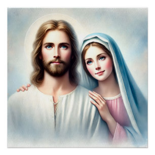 Virgin Mary Jesus Poster