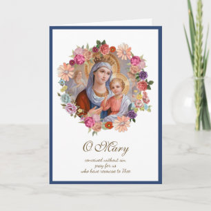Virgin Mary Jesus Religious Mothers Day Card
