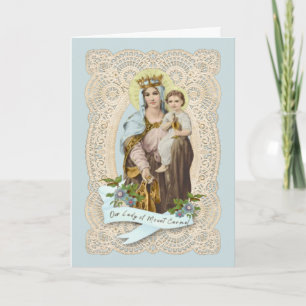 Virgin Mary Jesus Religious Mount Carmel Card