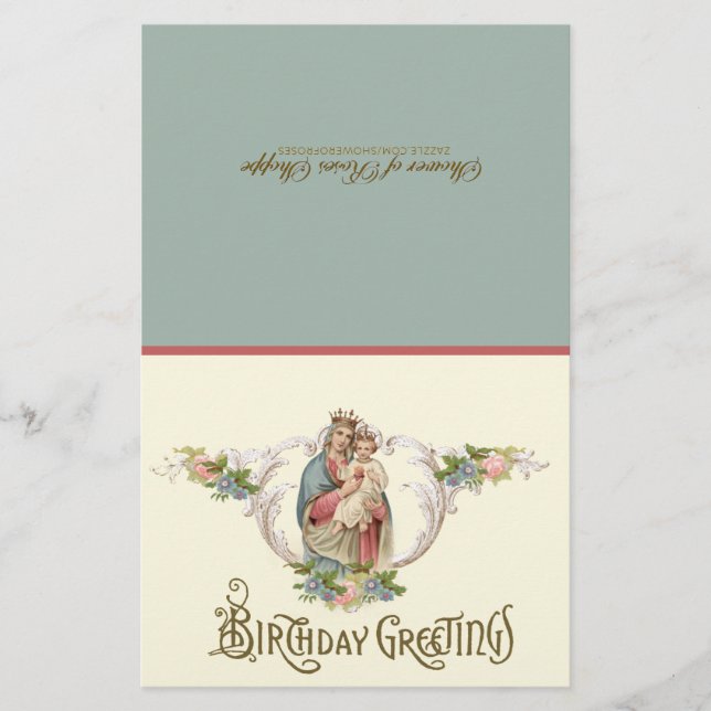 Virgin Mary Jesus  Spiritual Communion Birthday (Front)