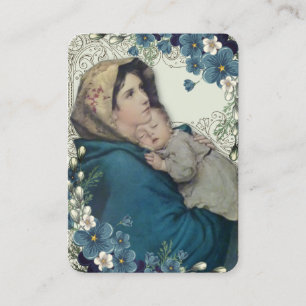 Virgin Mary Jesus Vintage Religious Prayer Holy Place Card