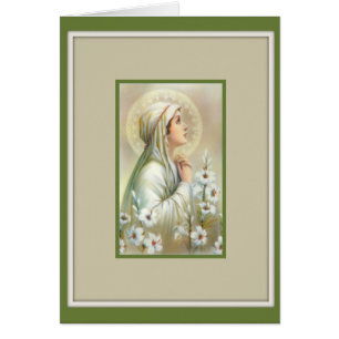 Virgin Mary Madonna Lilies Mental Peace