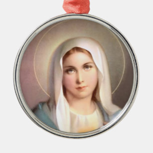 VIRGIN MARY METAL TREE DECORATION
