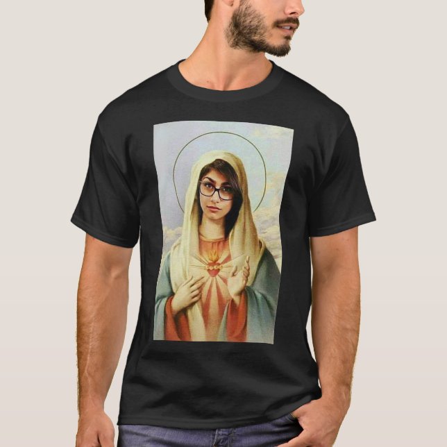 Virgin mary mia khalifa Classic T-Shirt (Front)
