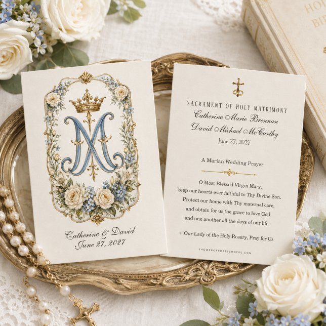 Virgin Mary Monogram Wedding Keepsake (Creator Uploaded)