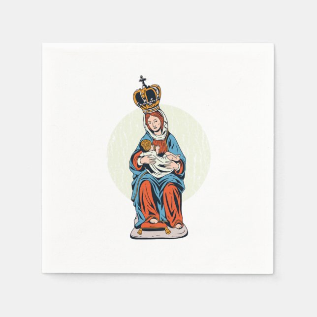 Virgin Mary Mother Of Jesus Religion Faith God Gif Napkin (Front)