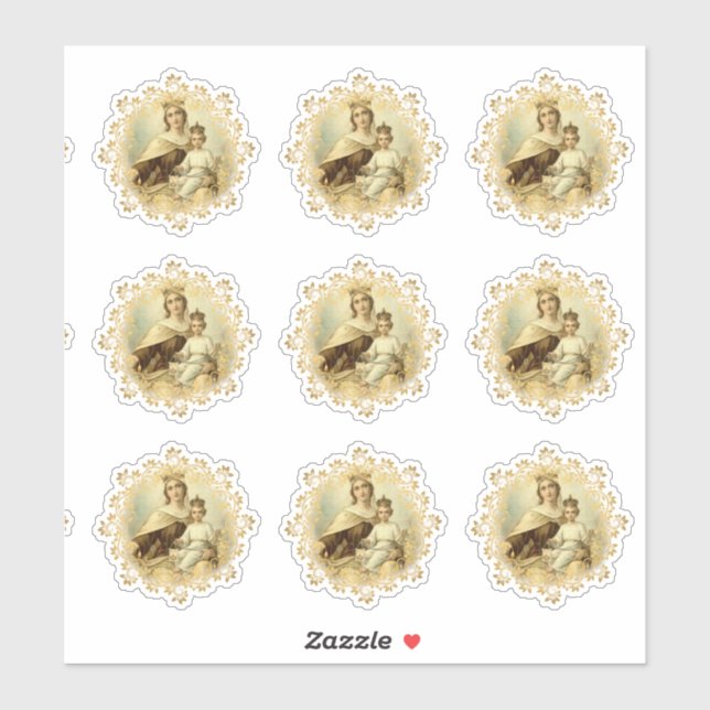 Virgin Mary Mount Carmel Jesus Religious Vinyl (Sheet)