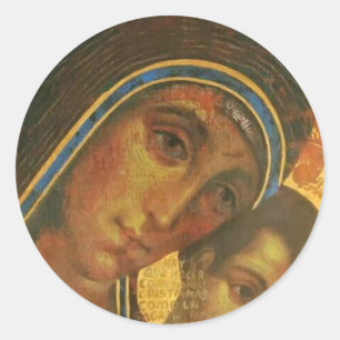 Virgin Mary Neocatechumenal Way Classic Round Sticker