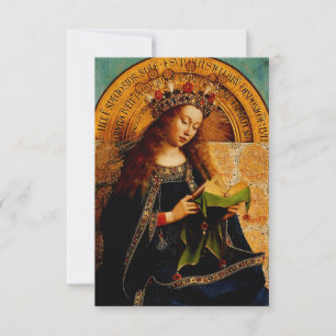 Virgin Mary of Ghent Premium Holy Card
