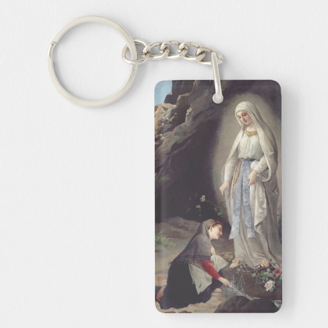 Virgin Mary of Lourdes Key Ring (Front)