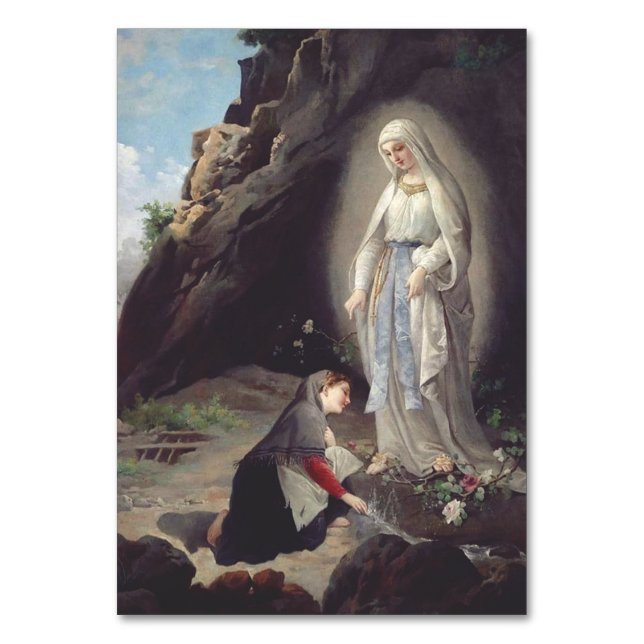 Virgin Mary of Lourdes Table Number (Front)
