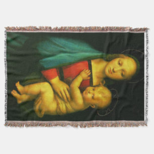 Virgin Mary Our Lady Madonna del Granduca Throw Blanket